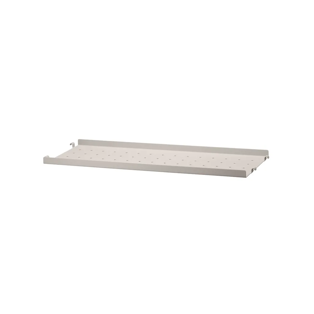 String hyllplan metall, beige, 58x20 cm, låg kant