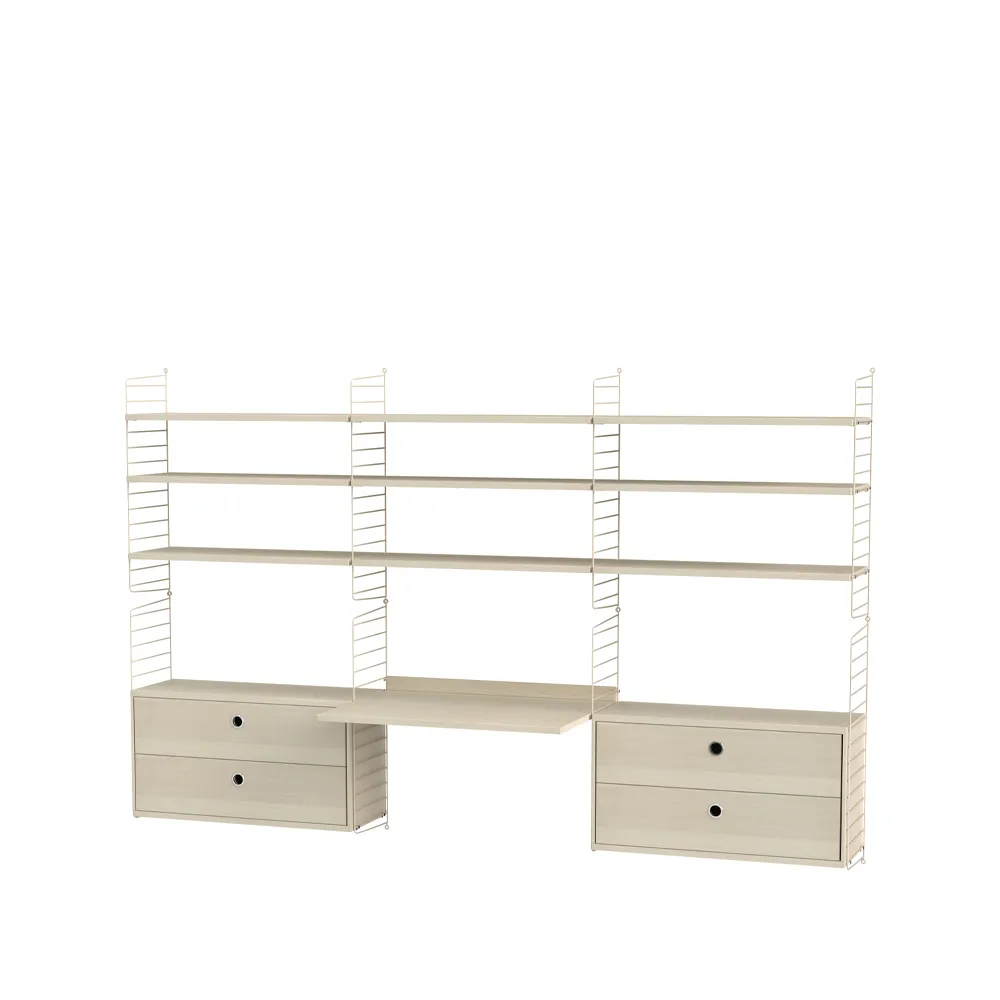 String kontor ask & beige - Kombination F String