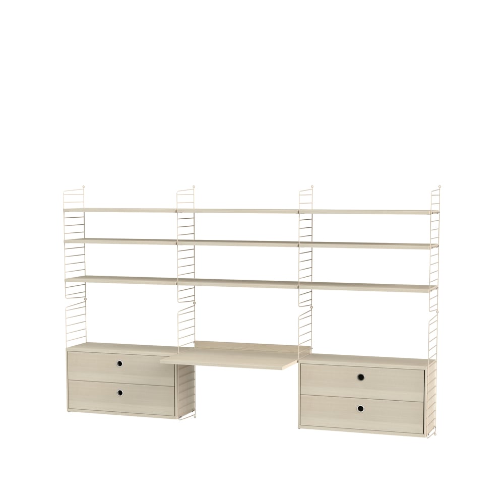 String kontor ask & beige - Kombination F | Skandinavisk Design | Beige