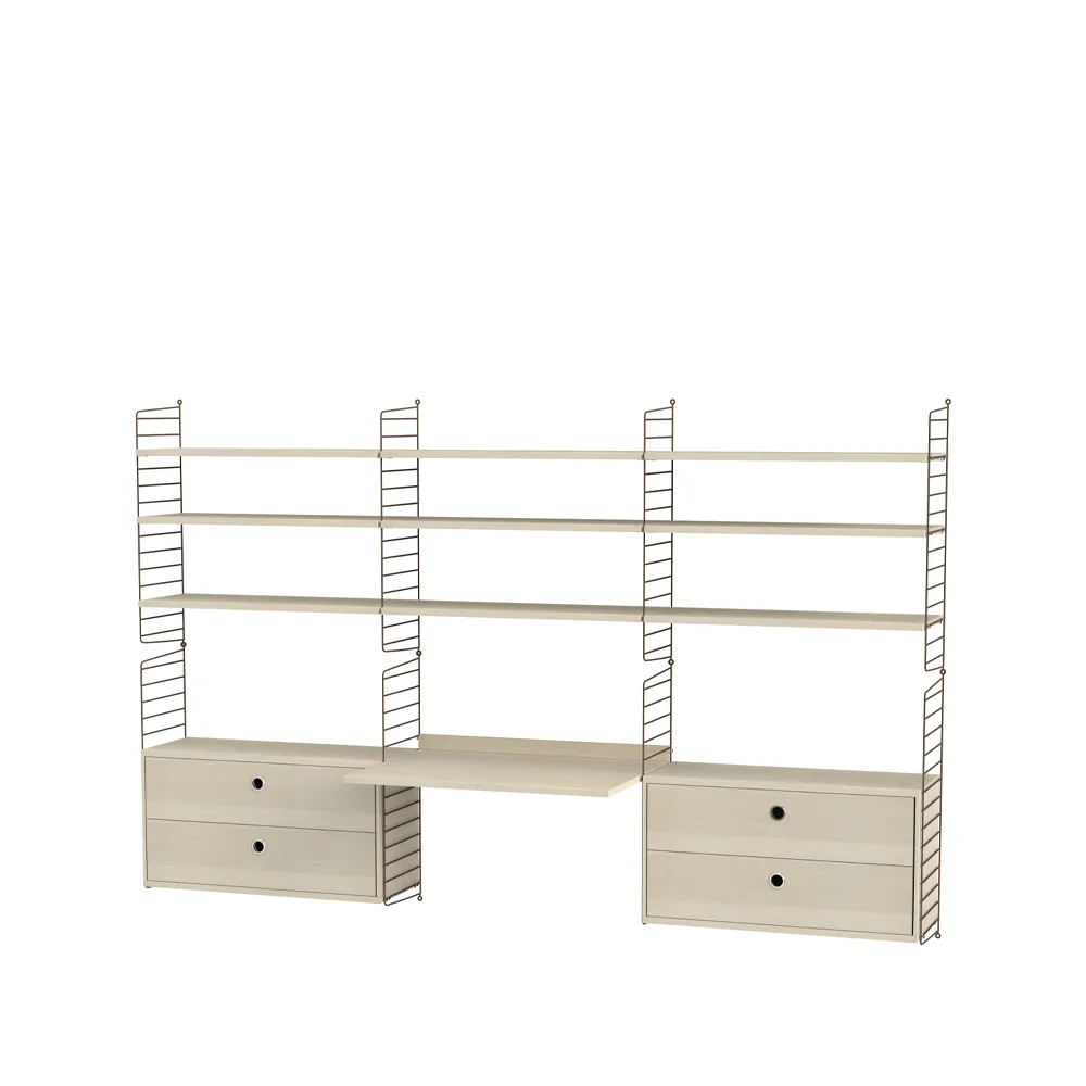 String kontor ask & brun - Kombination F String