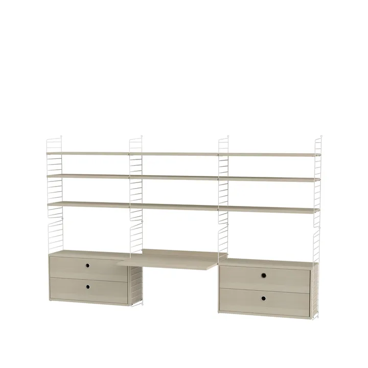 String kontor ask & vit - Kombination F - String