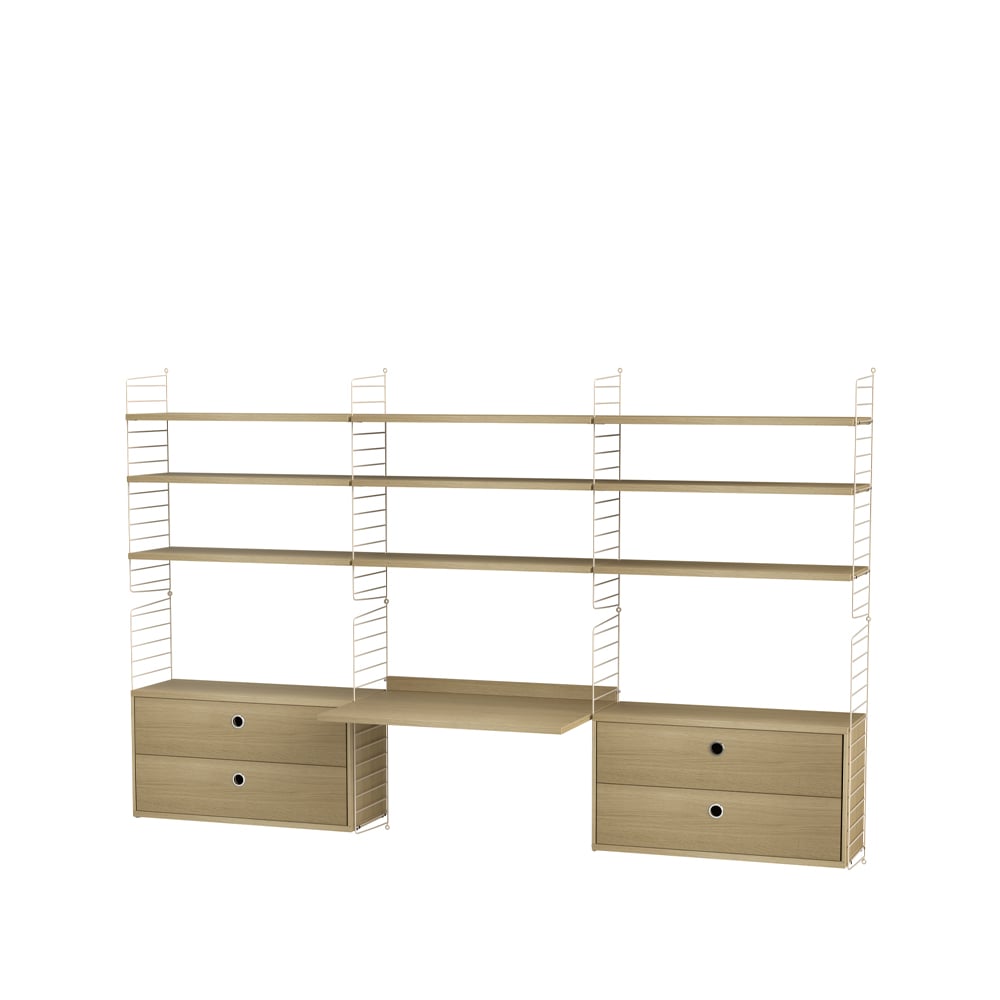 String kontor ek & beige - Kombination F | Skandinavisk Design | Beige