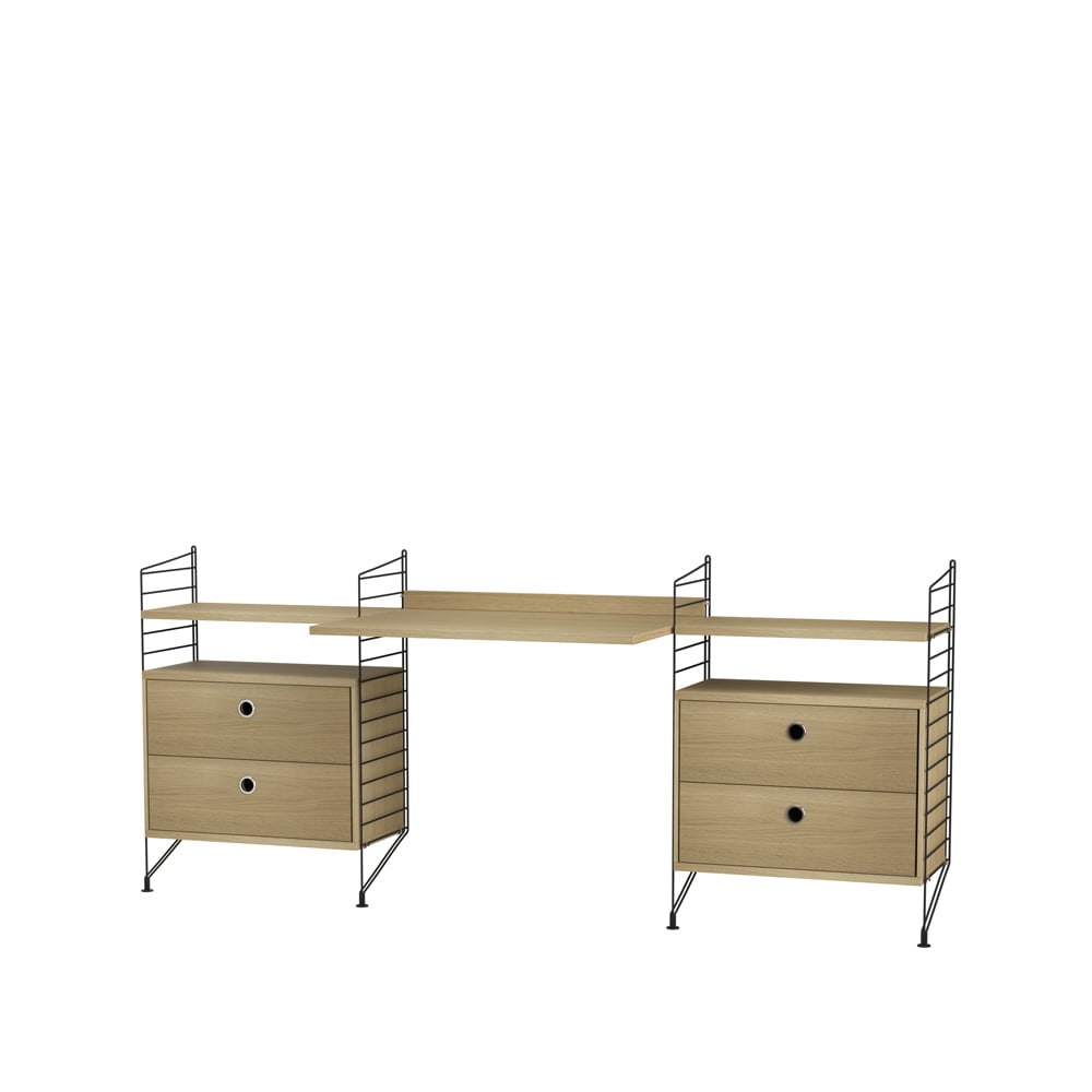 String kontor ek & svart - Kombination C | Skandinavisk Design | Beige