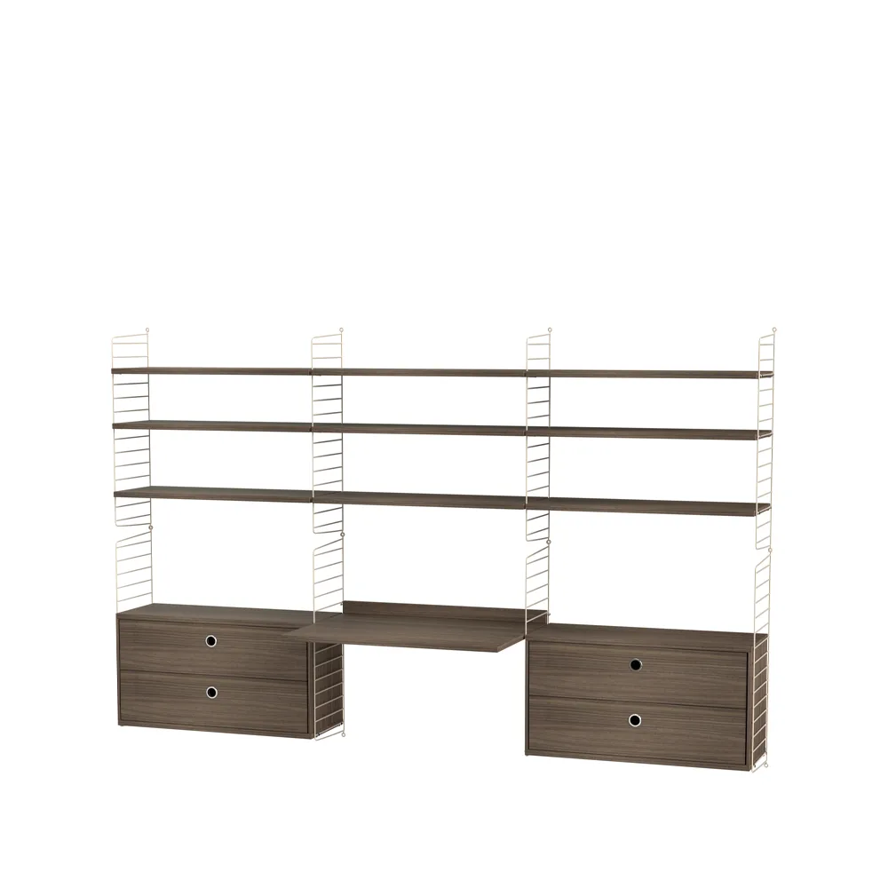 String kontor valnöt & beige - Kombination F String