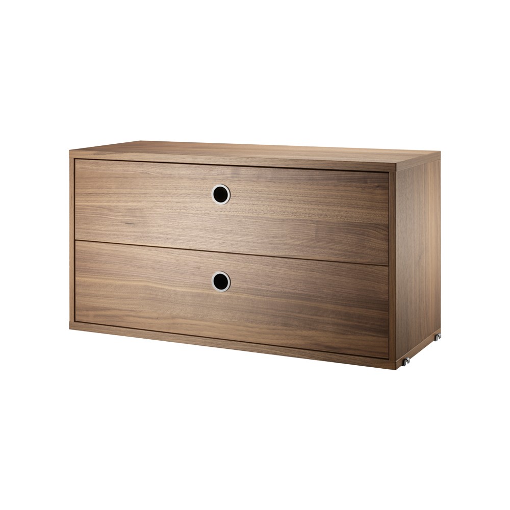 String lådhurts valnöt, 78x30 cm | Skandinavisk Design | Sideboards & Skänkar | Brun