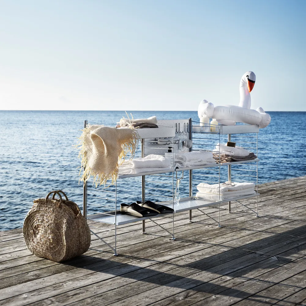 String Outdoor fristående stolpe, galvaniserad String