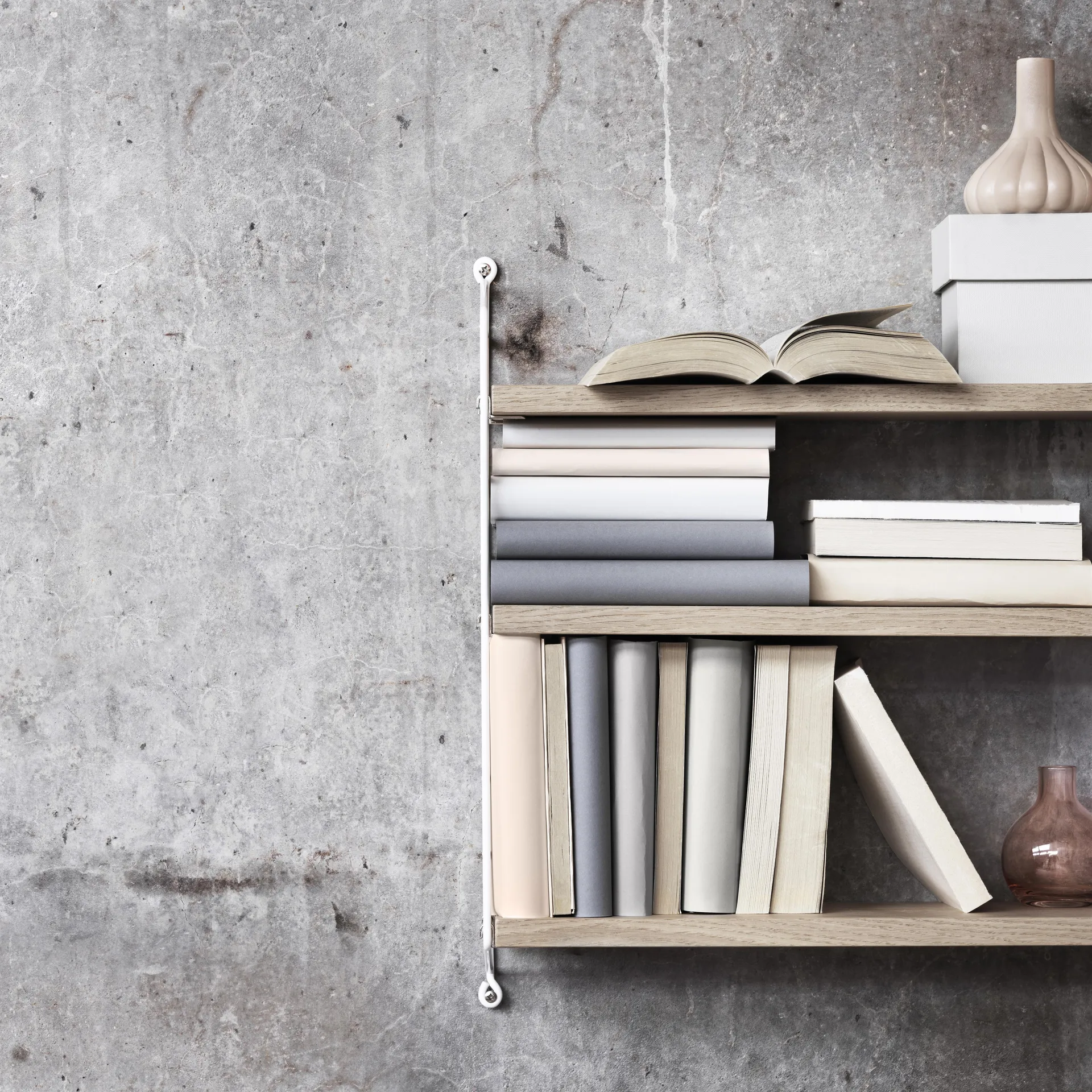 String Pocket hylla hylla ek-vit, ek-vit String