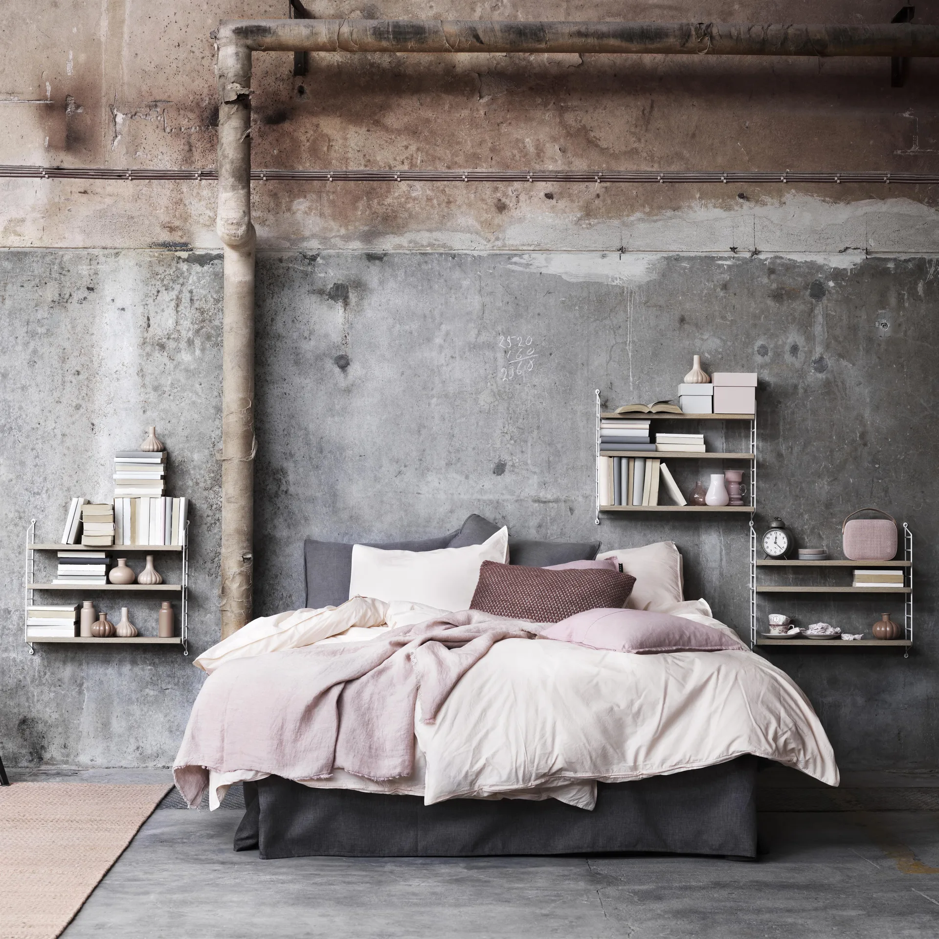 String Pocket hylla hylla ek-vit, ek-vit String