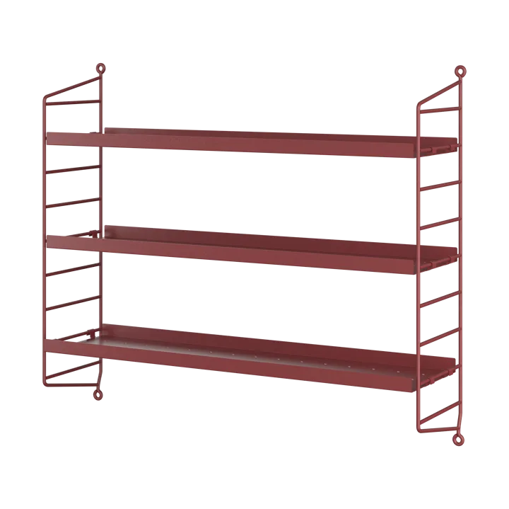 String Pocket hylla metall - Oxtorgsröd - String