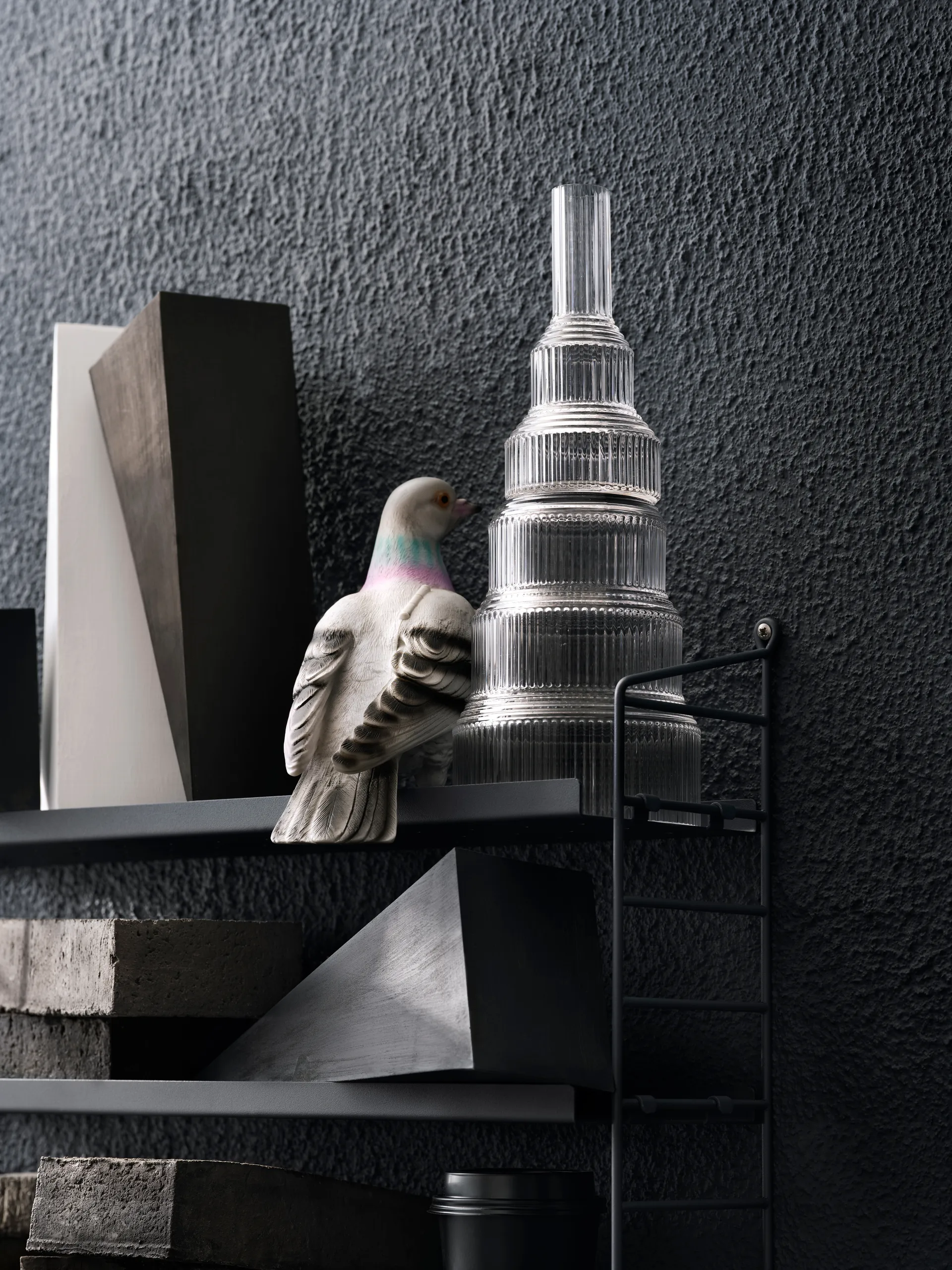 String Pocket hylla metall, Sergelgrå String