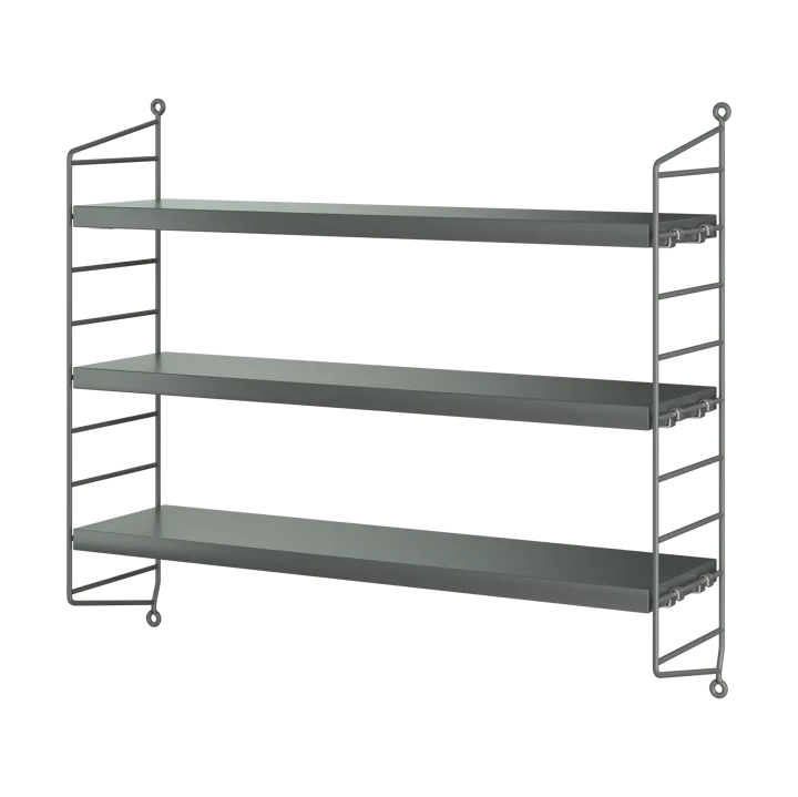 String Pocket hylla - Mörkgrå - String