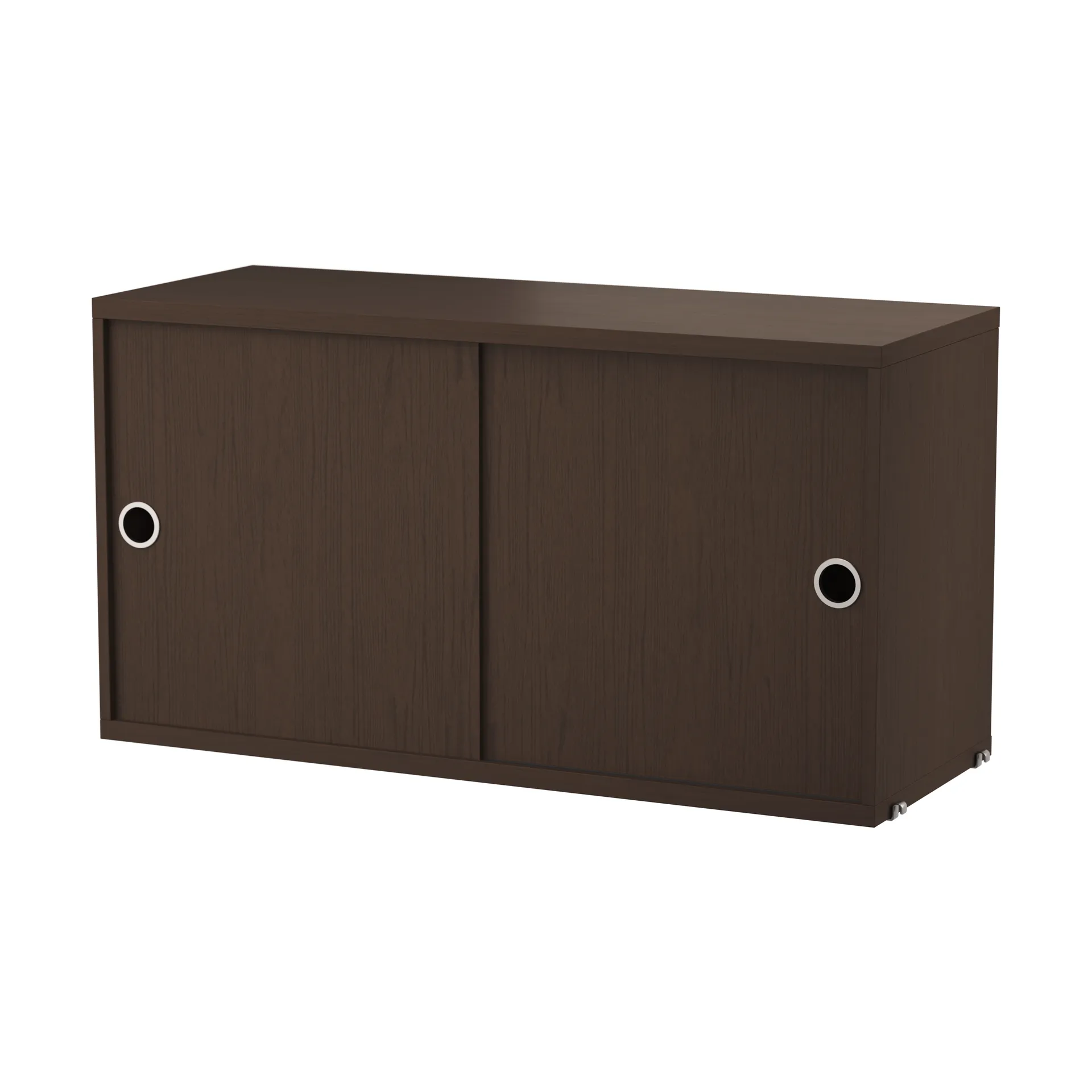 String skåp med skjutdörr, Mörk ek, 78x30 cm String