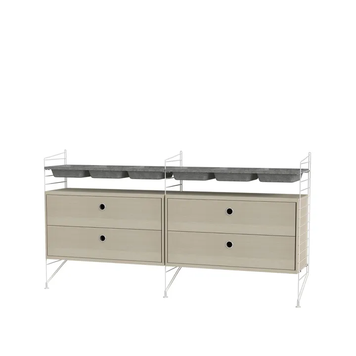 String sovrum ask & vit - Kombination G - String