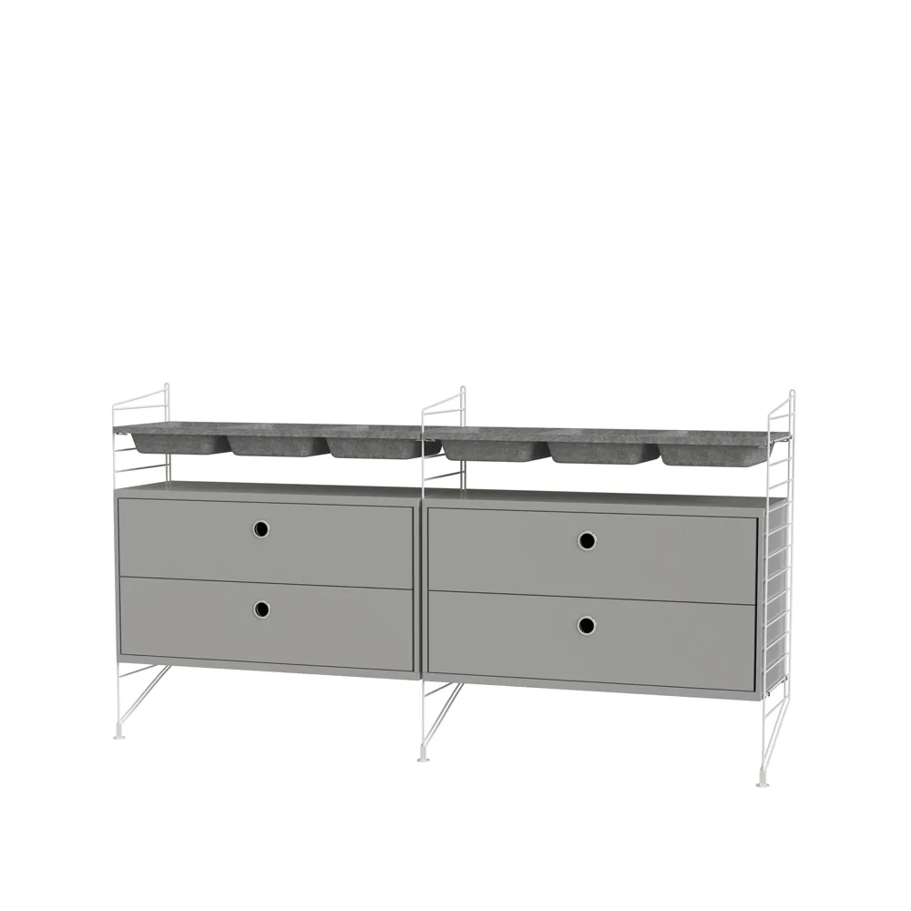 String String sovrum grå & vit - Kombination G