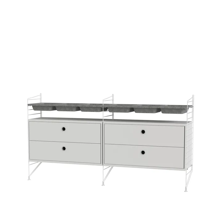 String sovrum vit - Kombination G - String