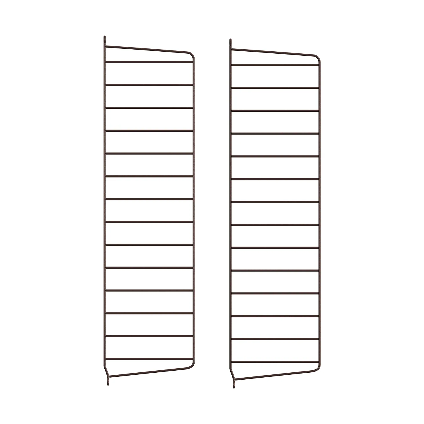 String väggavel, Mörkbrun, 75x20 cm, 2-pack