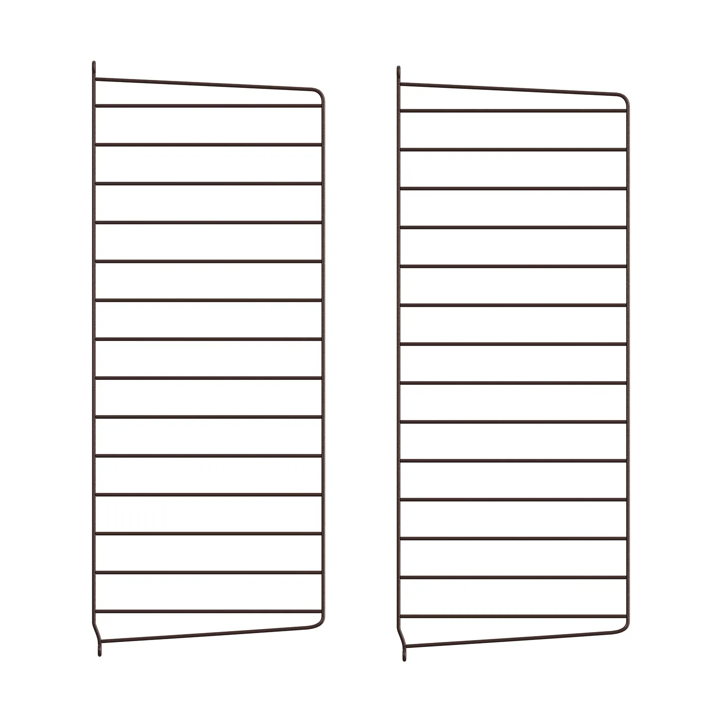 String väggavel, Mörkbrun, 75x30 cm, 2-pack