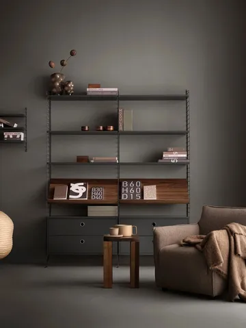 String väggavel - Mörkgrå, 75x20 cm, 2-pack - String