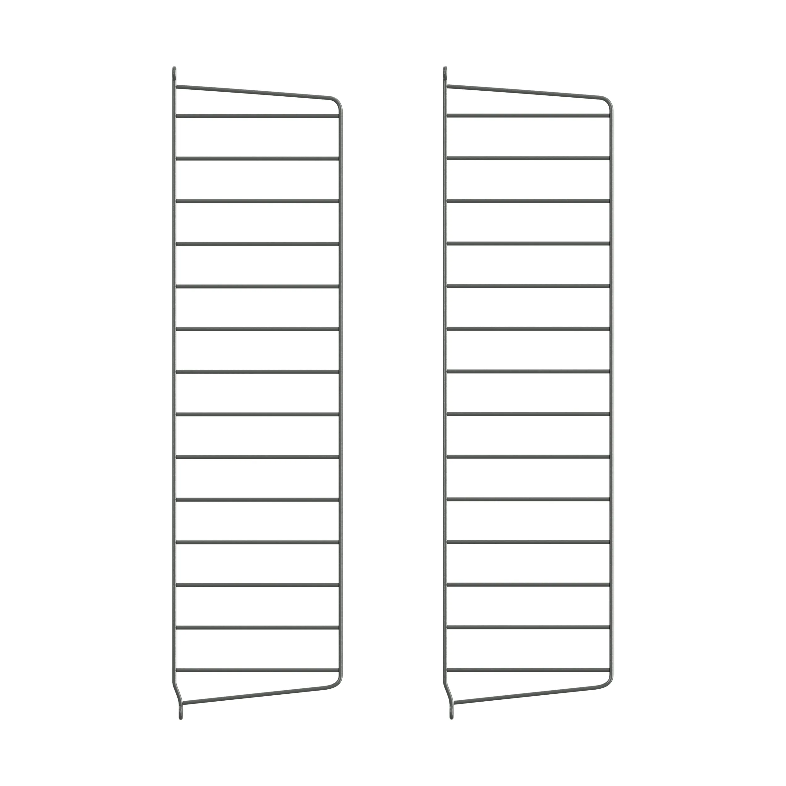 String väggavel, Mörkgrå, 75x20 cm, 2-pack