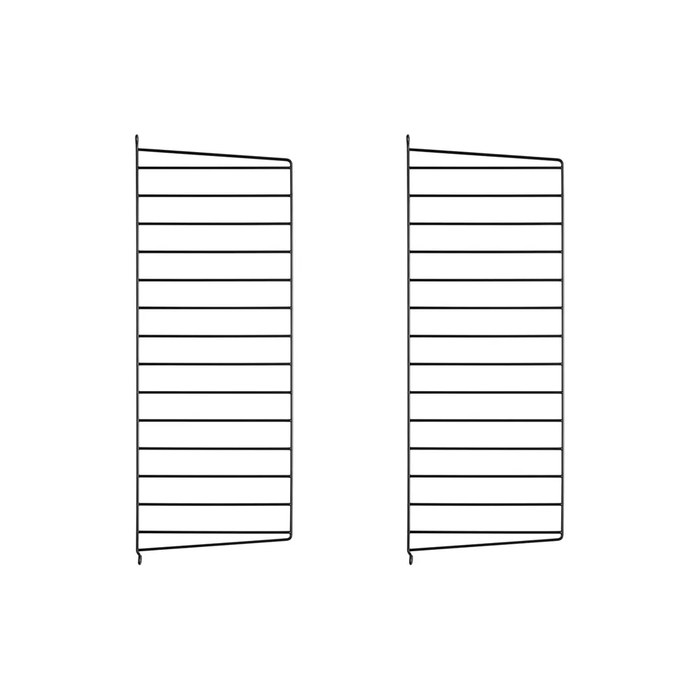 String väggavel, Svart, 75x30 cm, 2-pack