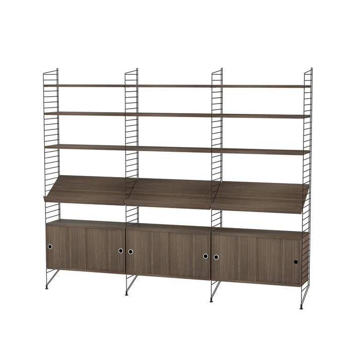 String vardagsrum valnöt & svart - Kombination G - String