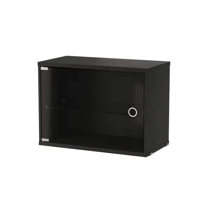 String vitrinskåp - Svartbetsad ask, 58x30 cm - String