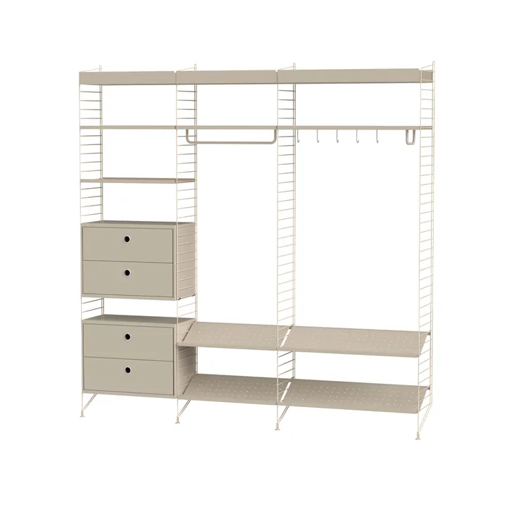 Stringhylla hall beige - Kombination P - String