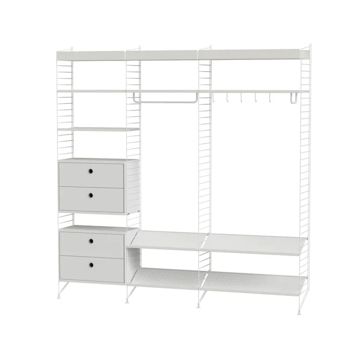 Stringhylla hall vit - Kombination P - String