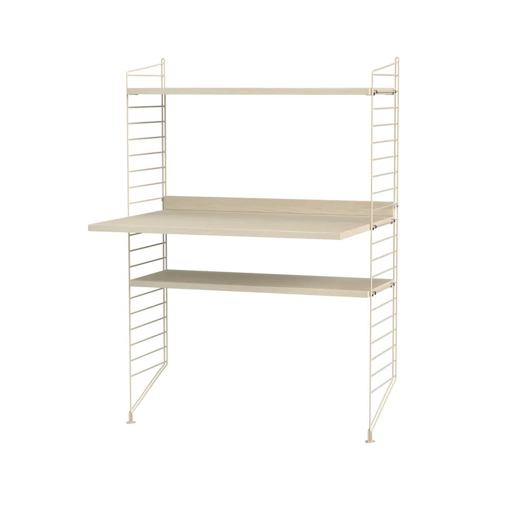 Stringhylla kontor ask & beige - Kombination H,  String