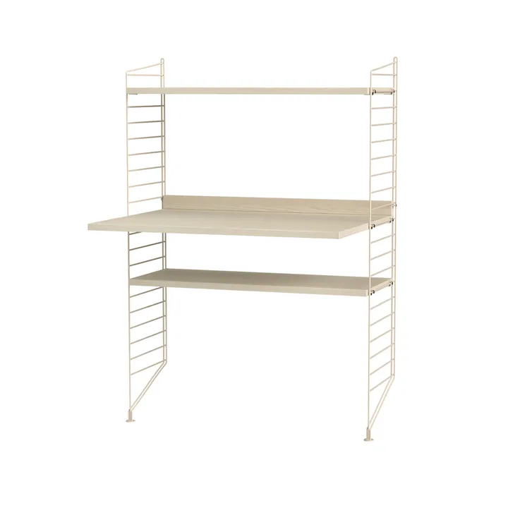Stringhylla kontor ask & beige - Kombination H - String