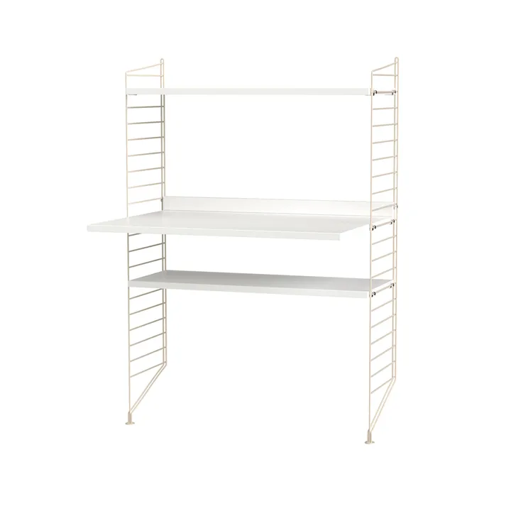 Stringhylla kontor vit & beige - Kombination H - String