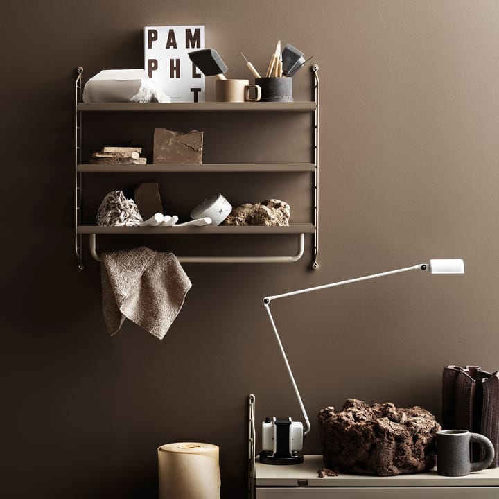 Stringhylla Pocket metall - Taupe - String