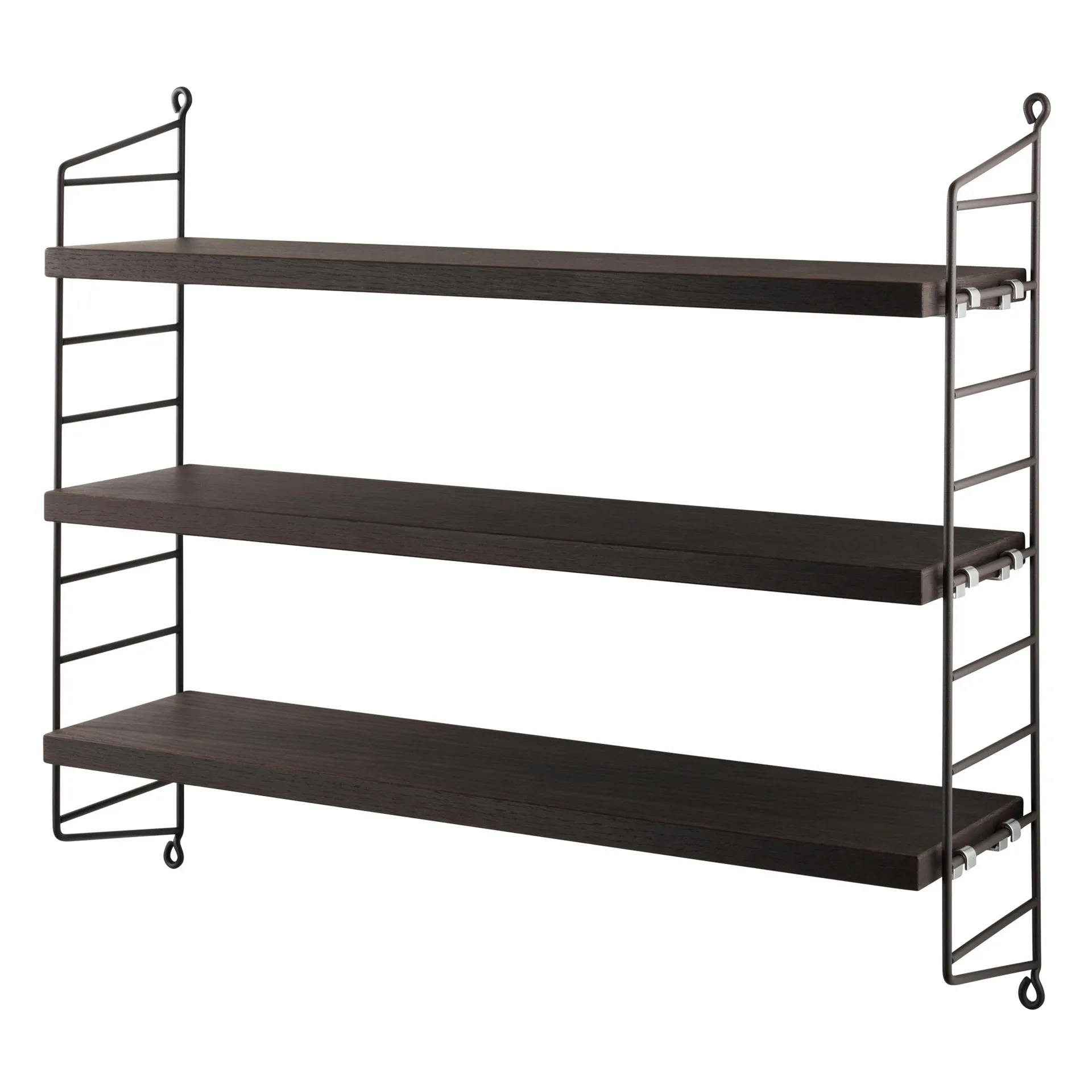 Stringhylla Pocket oljad rökt ek, oljad ek-brun String