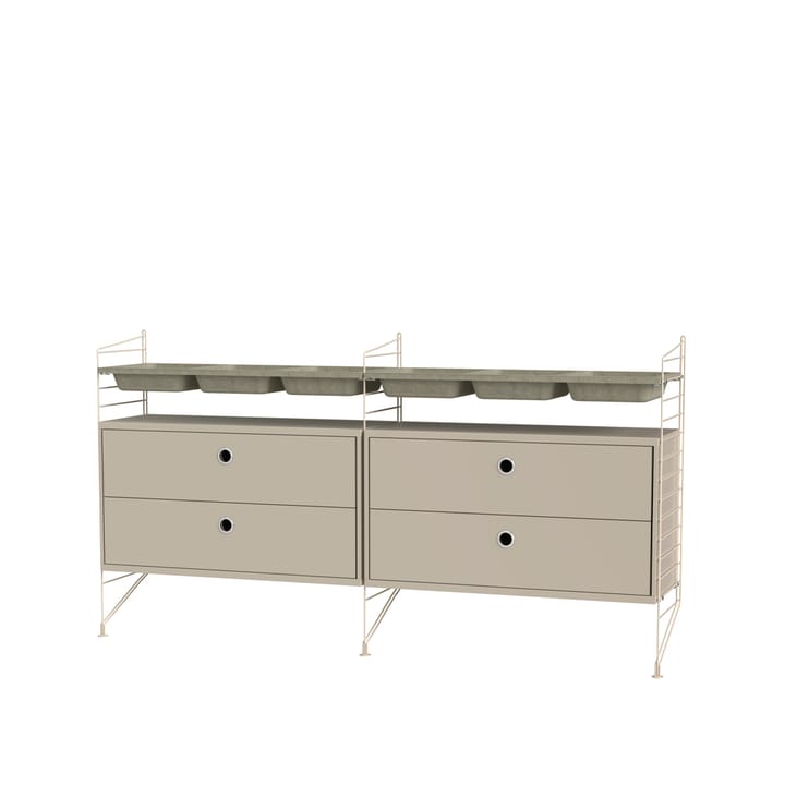 Stringhylla sovrum beige - Kombination G - undefined - String
