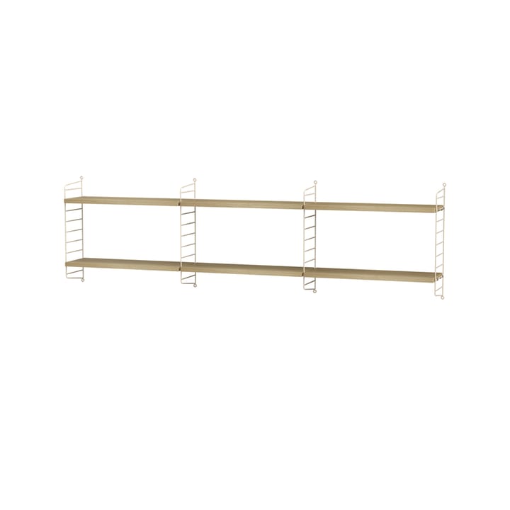 Stringhylla sovrum ek & beige - Kombination E - undefined - String