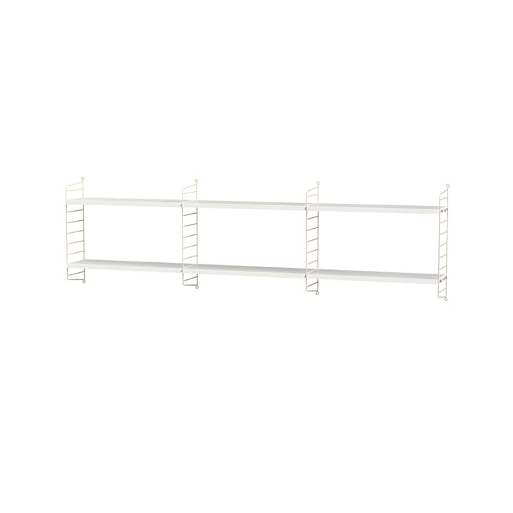 Stringhylla sovrum vit & beige - Kombination E - undefined - String