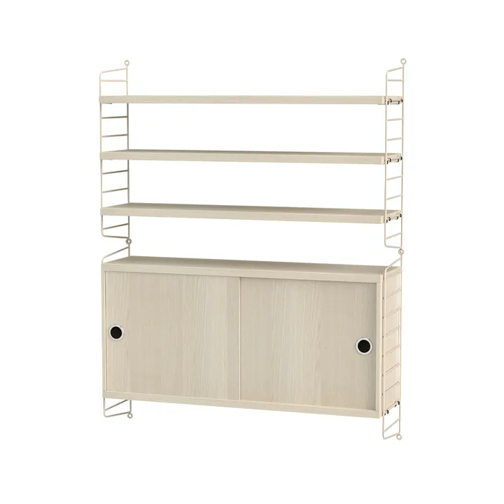 Stringhylla vardagsrum ask & beige - Kombination I - String