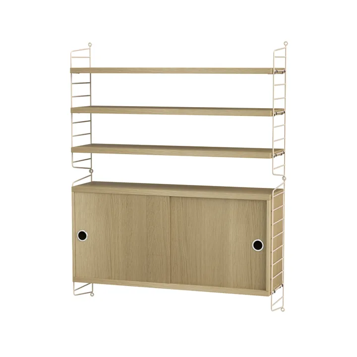 Stringhylla vardagsrum ek & beige - Kombination I - String