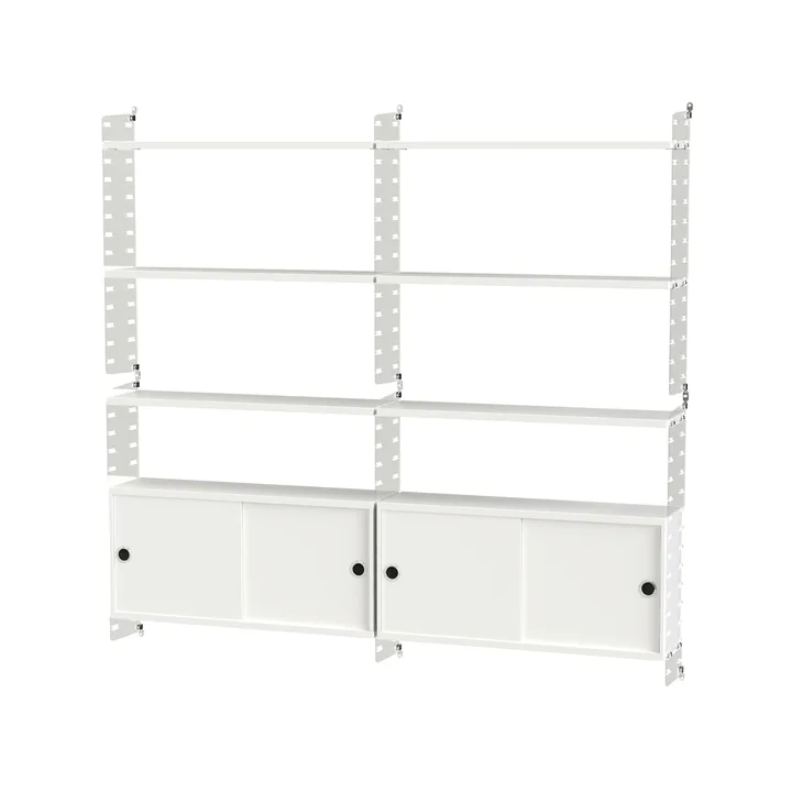 Stringhylla vardagsrum vit & plex - Kombination C - String