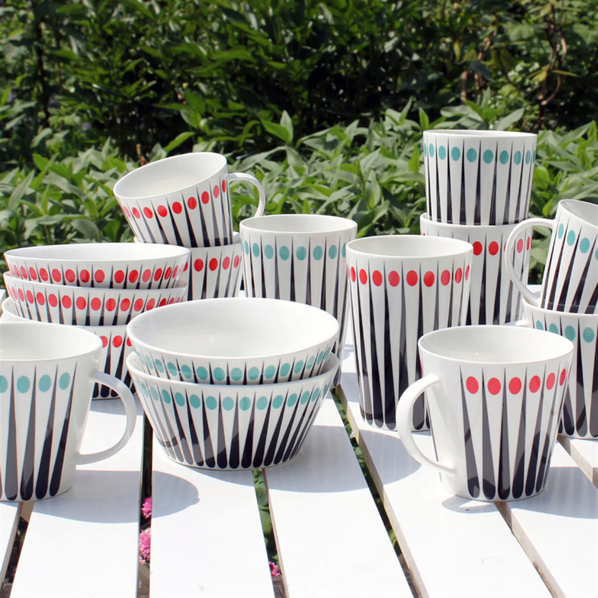 Amanda mug, vit-tomat (röd) Superliving