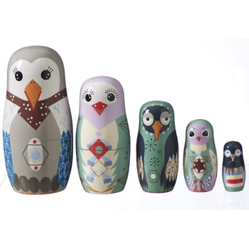 Bird family babushkadockor - multi 5-pack - Superliving