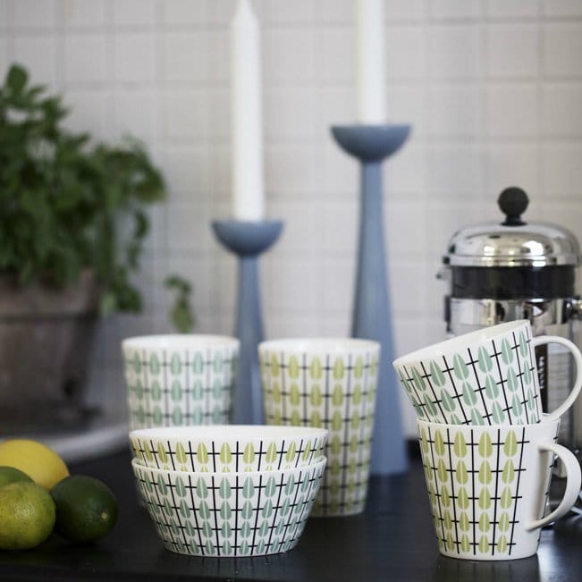 Olivia mugg, vit-mint Superliving