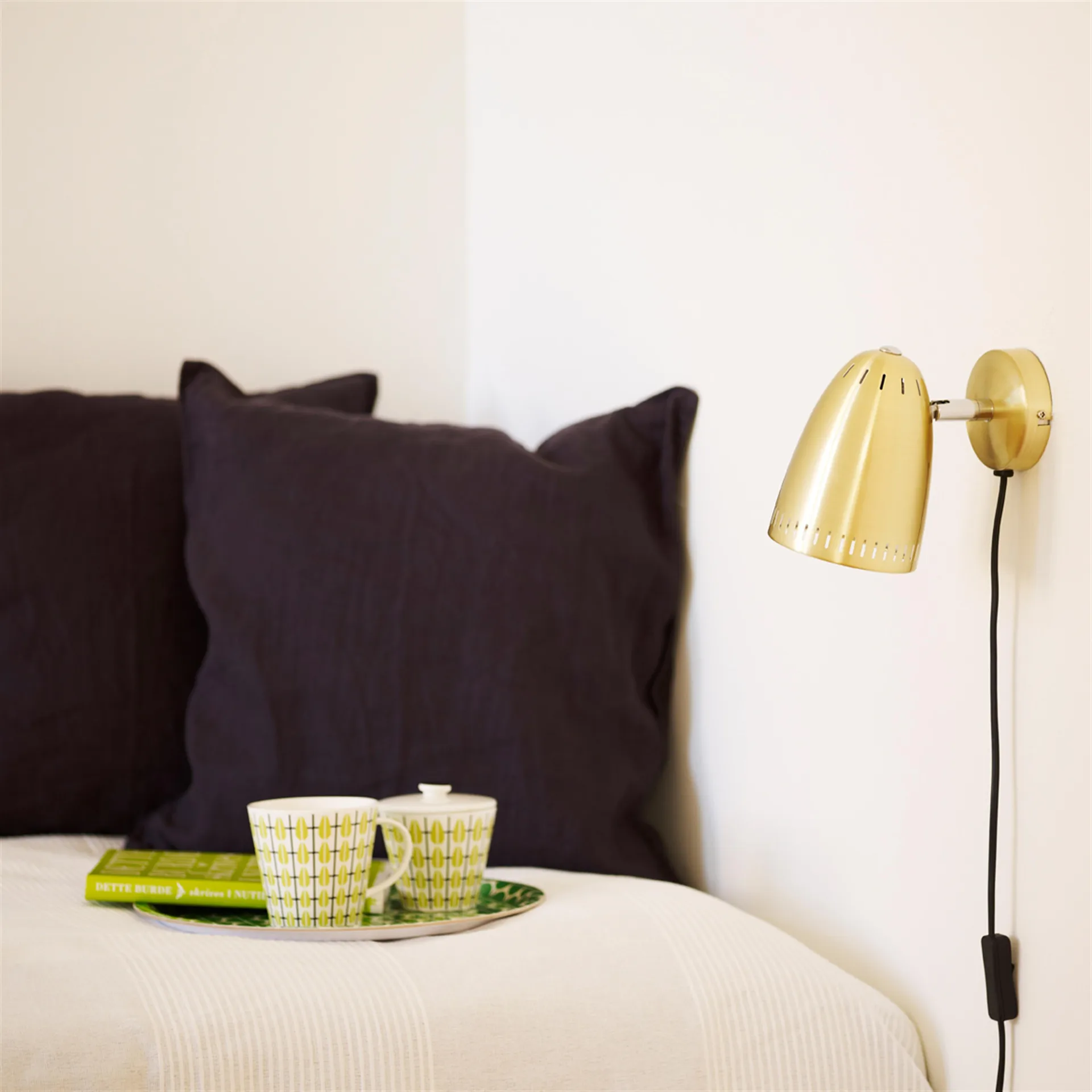 Olivia sockerskål, vit-limegrön Superliving