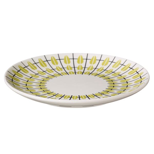 Olivia tallrik, vit-lime Superliving
