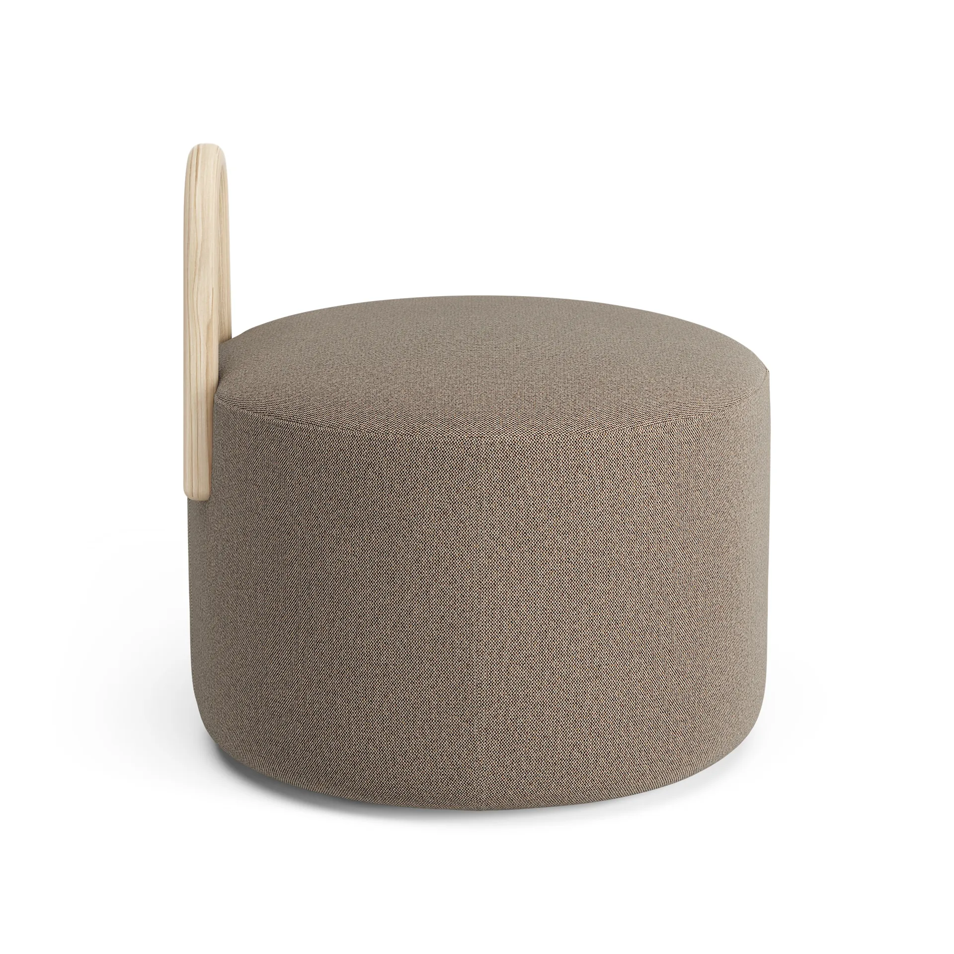 Amstelle puff mellan med hjul ek naturlack, Main Line Flax 23 Swedese