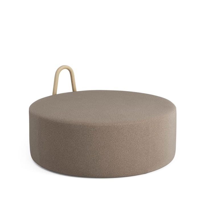 Amstelle Sittpuff - tyg main line flax 23 beige-stor-handtag i ek - Swedese