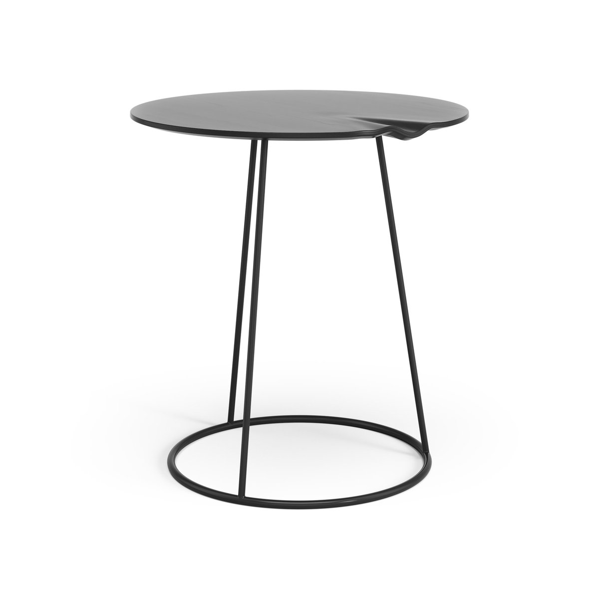 Swedese Breeze bord med våg 46 cm Svart | Skandinavisk Design | Avlastningsbord & Sidobord | Svart