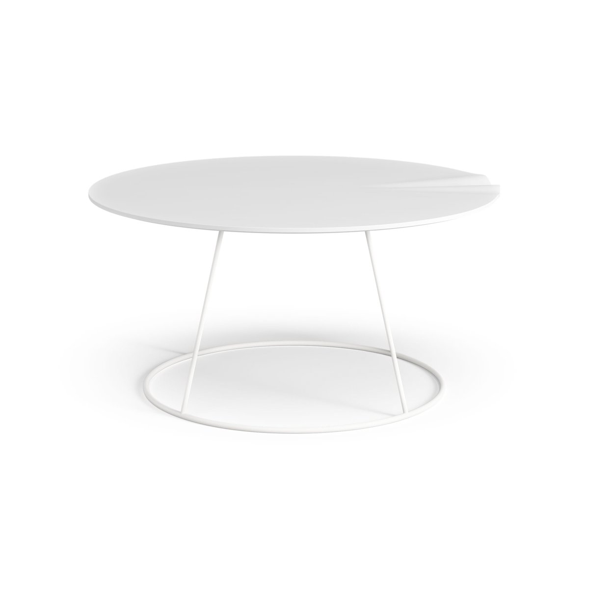 Swedese Breeze bord med våg 80 cm Vit | Skandinavisk Design | Soffbord | Vit