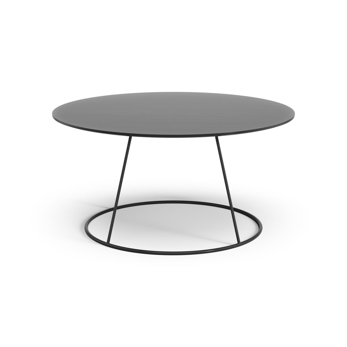 Swedese Breeze bord slät skiva 80 cm Svart | Skandinavisk Design | Avlastningsbord & Sidobord | Svart