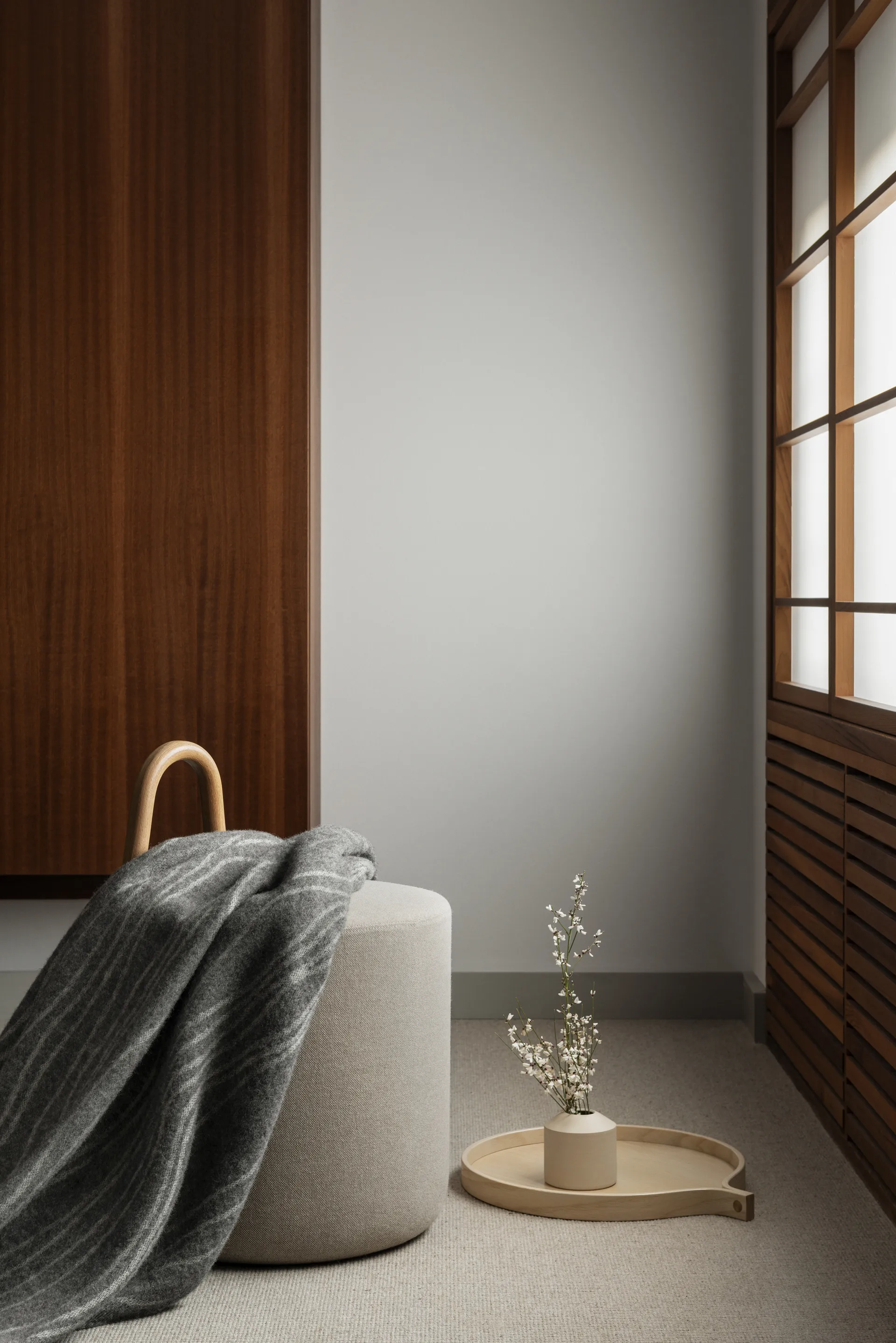 Comma bricka Ø40 cm, Ask lackad Swedese